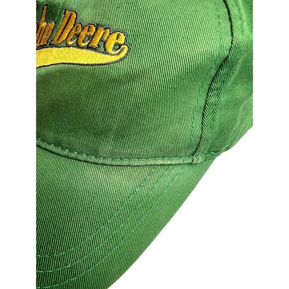John Deere Green Baseball Cap L/XL Adjustable Strap "Nothing Runs Like A Deere" - Picture 2 of 10
